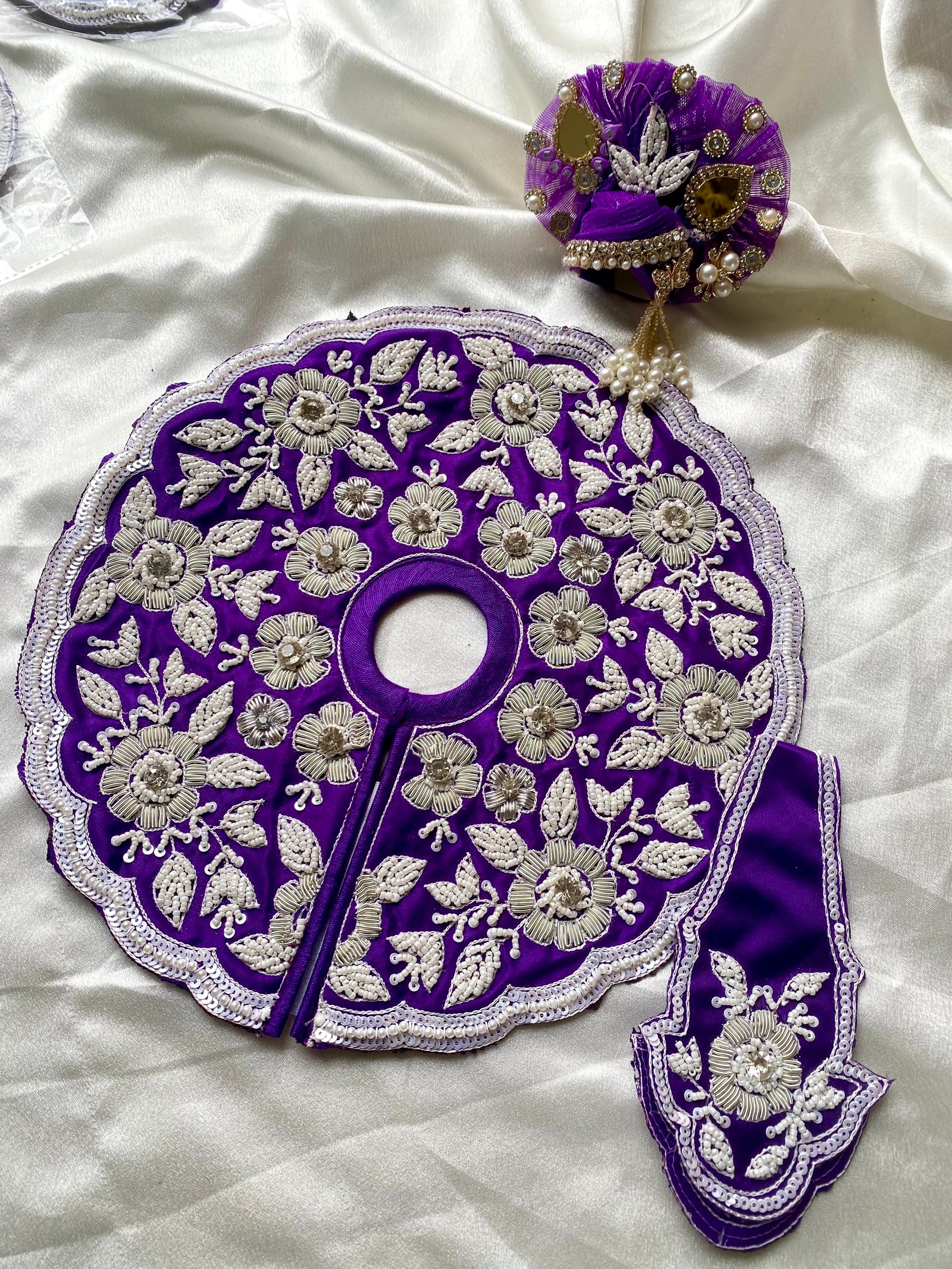 Royal Purple Designer Laddu Gopal Poshak image 2