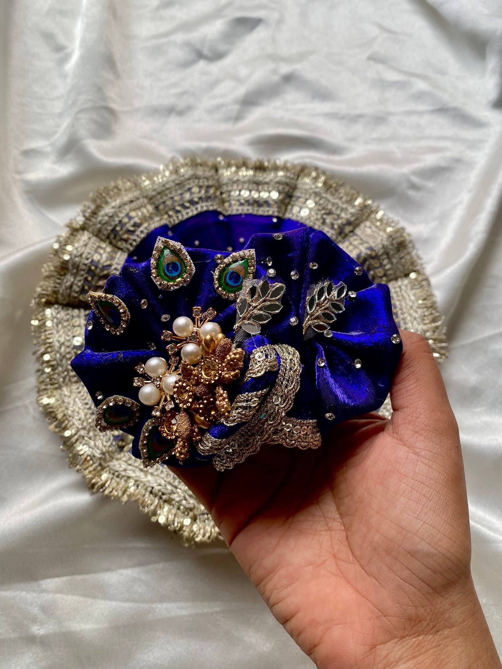 Royal Blue Designer Kali poshak image 3