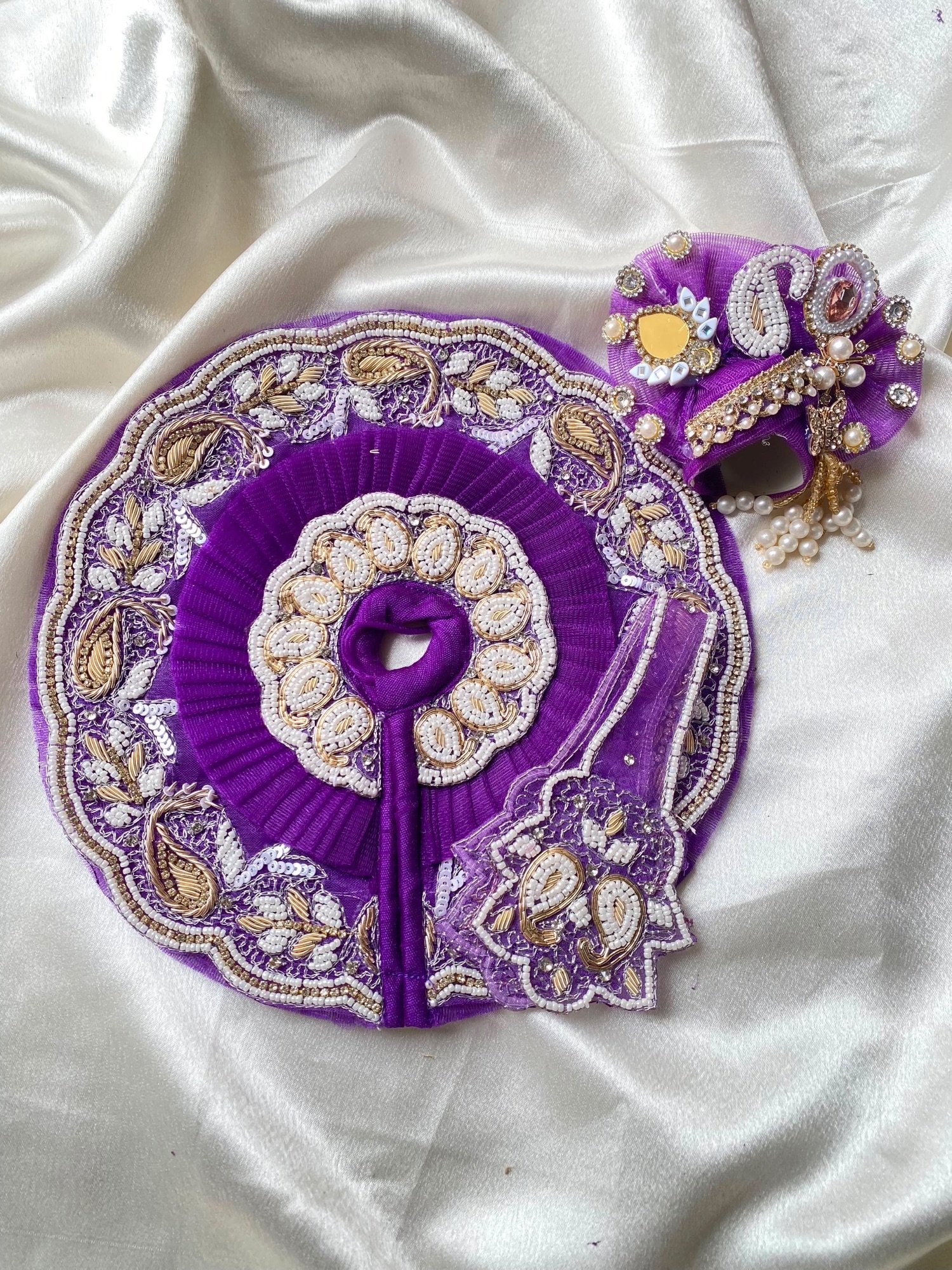 Royal Purple & Gold Designer Poshak